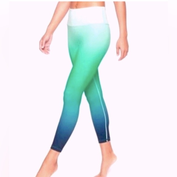 Athleta Elation Ombrè green  thight leggings women's size Medium - Picture 1 of 8